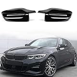 TanReborn New M Style Mirror Cover Caps Replacement for BMW G11 G20 G30 G22,1 Pair High Gloss Black Rearview Side Door Wing Mirror Housings
