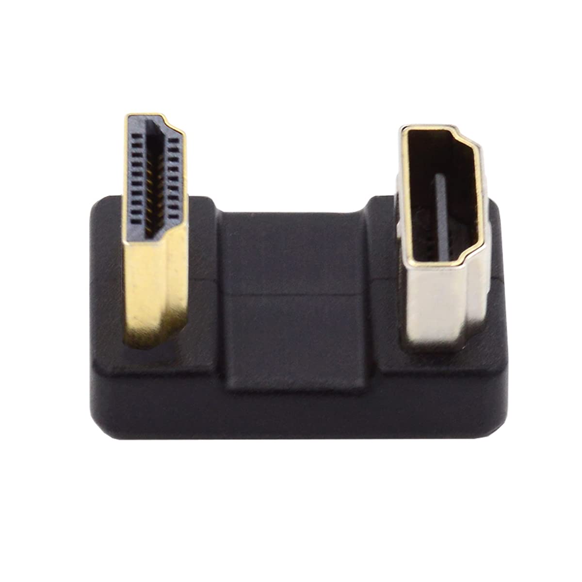 CY4K Cable 360 Degree Down Opposite U Shape Back Angled Type-A HDMI 1.4 Male to HDMI Female Extension Adapter Converter