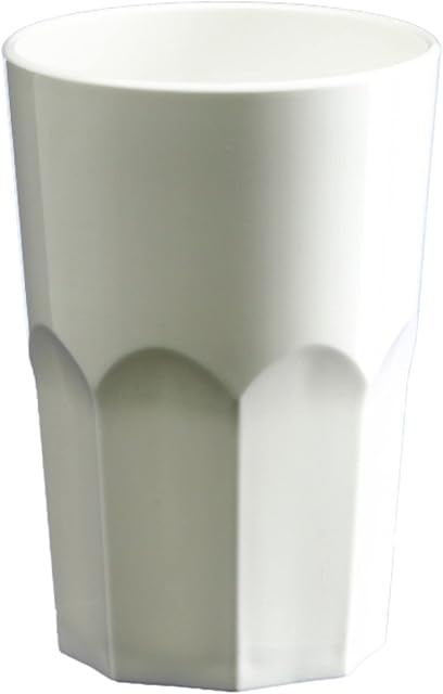 White Plastic Octagon Shaped Tumblers. Set of 8. Unbreakable. Holds 350ml / 12oz to rim. Ideal for all occasions inside or out, a safer alternative to glass and dishwasher safe.s inside or out, a