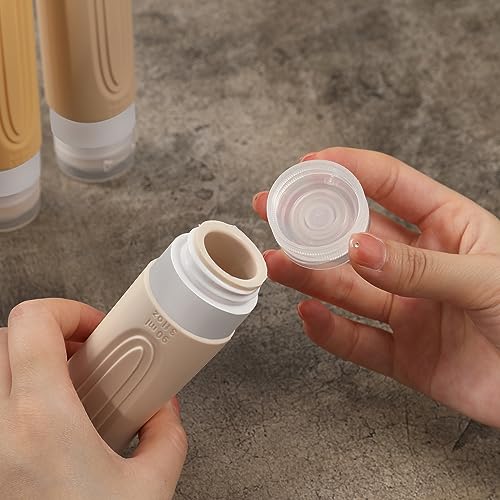 Image of Travel Bottles for Toiletries, 5 Pack TSA Approved Travel Size Containers, 3oz Leak Proof Refillable Travel Accessories for Shampoo Conditioner, BPA Free Travel Bottles with Toiletry Bag