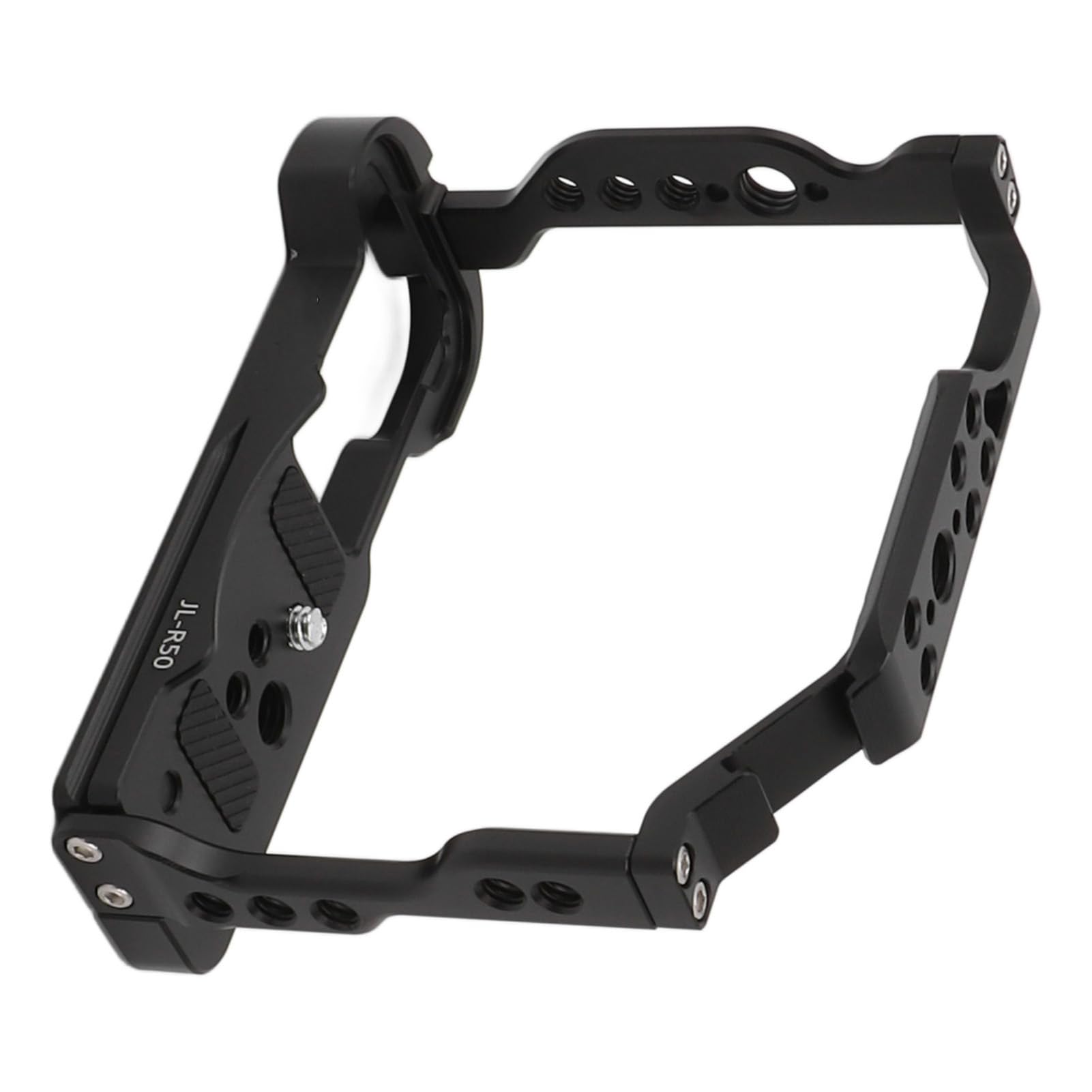 Cryfokt Gabbia Estensione Fotocamera, Supporto Video con Fori Vite 1/4 3/8 in Lega di Alluminio, Attacco Treppiede a Sgancio Rapido, Slitta Fredda, Leggero, for R50