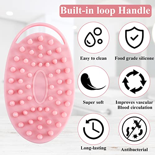 Silicone Body Scrubber Loofah - 2 In 1 Bath And Shampoo Brush, Exfoliating Bath Body Brush For Shower, 2 Pack Soft Silicone Body Scrub For Men Women #TOP2