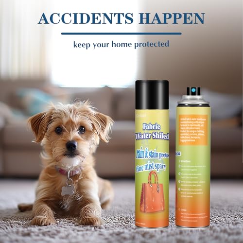 Gribell Fabric Protector Spray, 13.5 Oz Fabric Water Shield, Fabric Waterproofing Spray Waterproof and Stain Ideal For Cloth, Couches, Pillows, Bags, Shoes