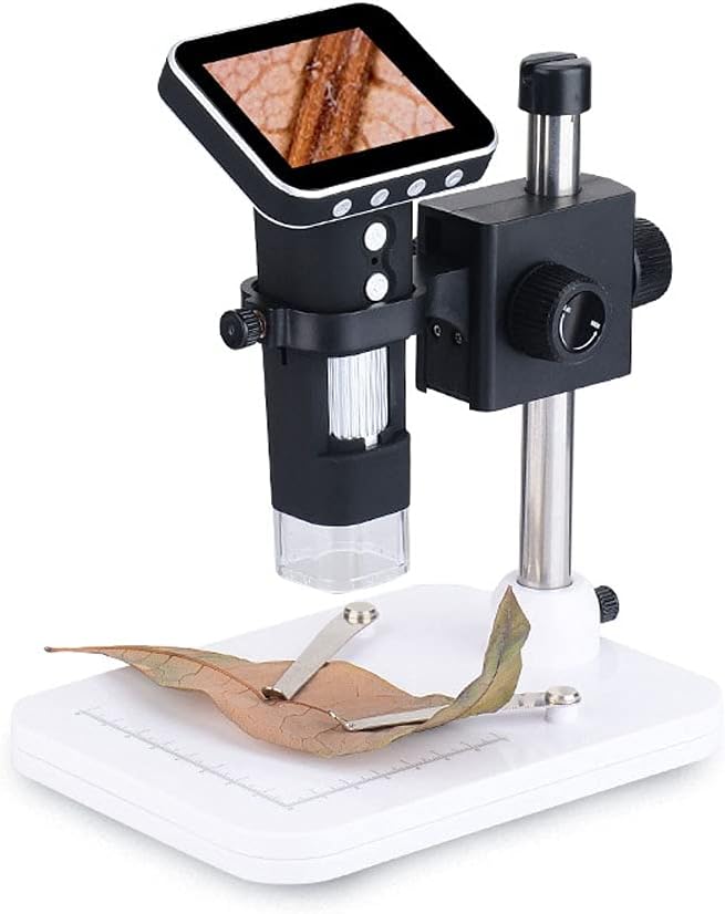 Microscopio Digital 1000X Microscopio de Video electrónico de 12M Microscopio de 7 Pulgadas Microscopio de reparación de teléfonos móviles Microscopio de enseñanza para observación Natural/Parte I