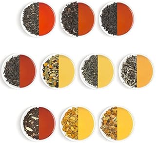 VAHDAM, Assorted Loose Leaf Tea Sampler-10 TEAS, 50 SERVINGS | Black Tea, Green Tea, Oolong Tea, Chai Tea, White Tea | Tea Variety Pack | Hot, Iced, Kombucha Tea