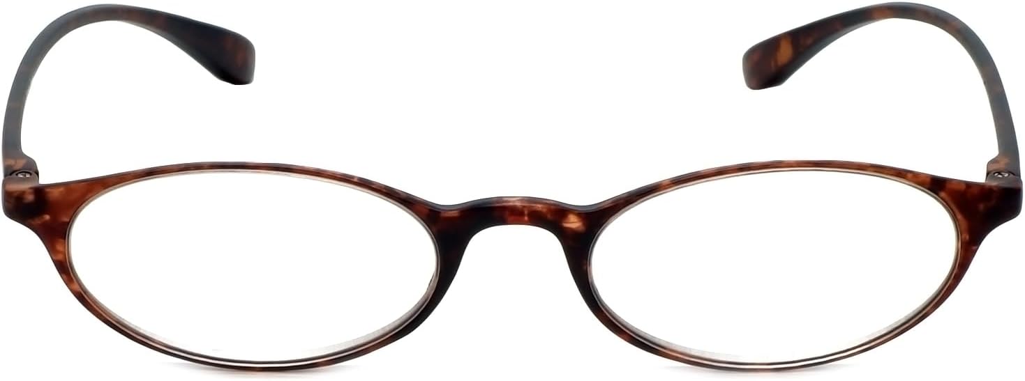 Calabria 719 Flexie Oval Flexible Reading Glasses Men Women Trendy Bendable Readers Lightweight TR 90 Frame Durable Eyeglass
