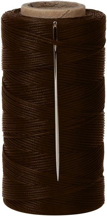 Tenn Well Waxed Thread, 328 Yards 150D 1MM Leather Sewing Waxed Thread with Needles for Leather DIY Project(Black) : Arts, Crafts & Sewing