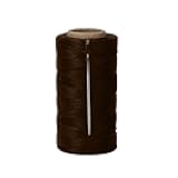 Tenn Well 328Yards 150D 1MM Waxed Thread, Flat Sewing Wax Sail Kit with Needles for Leather DIY Project(Brown)
