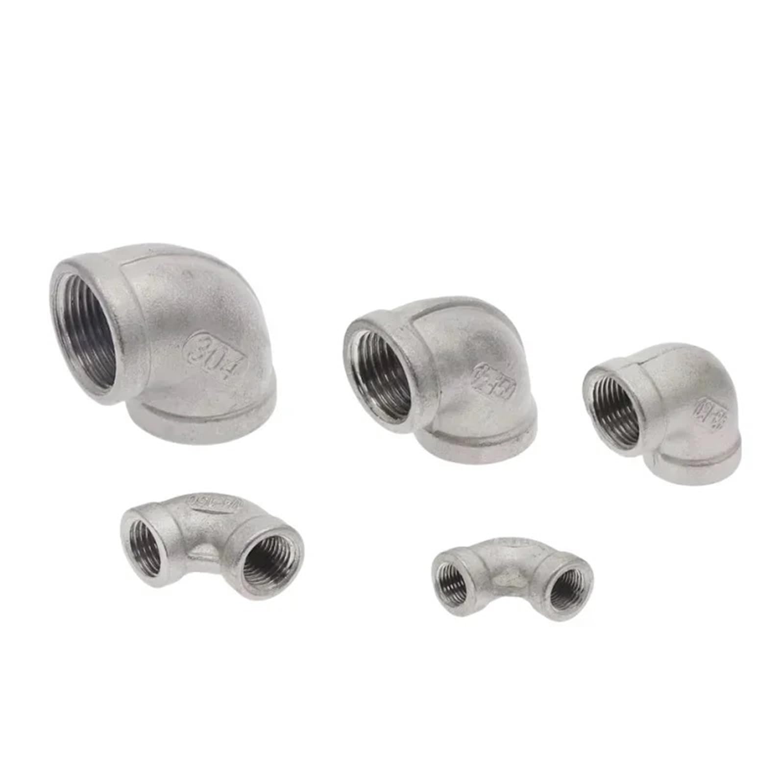 BSPT złączka gwintowana ze stali nierdzewnej 304 kątowe 90 stopni, adapter do akwarium, 1/8", 1/4", 3/8", 1/2", 3/4", 1", 1-1/4" (4")