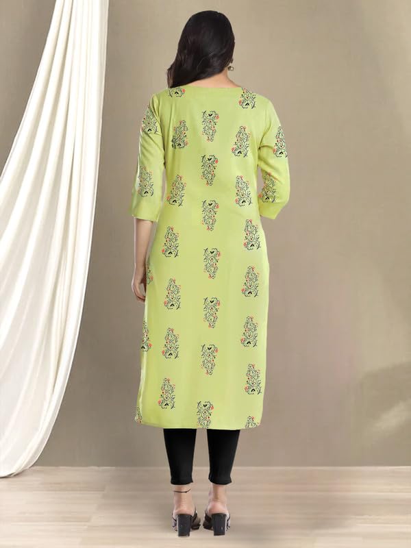 Pinkmint Women's Cotton Kurti's L Fancy Printed Kurta L Regular Home Wear L Printed Cotton Kurti (Pack Of 1) Light Green