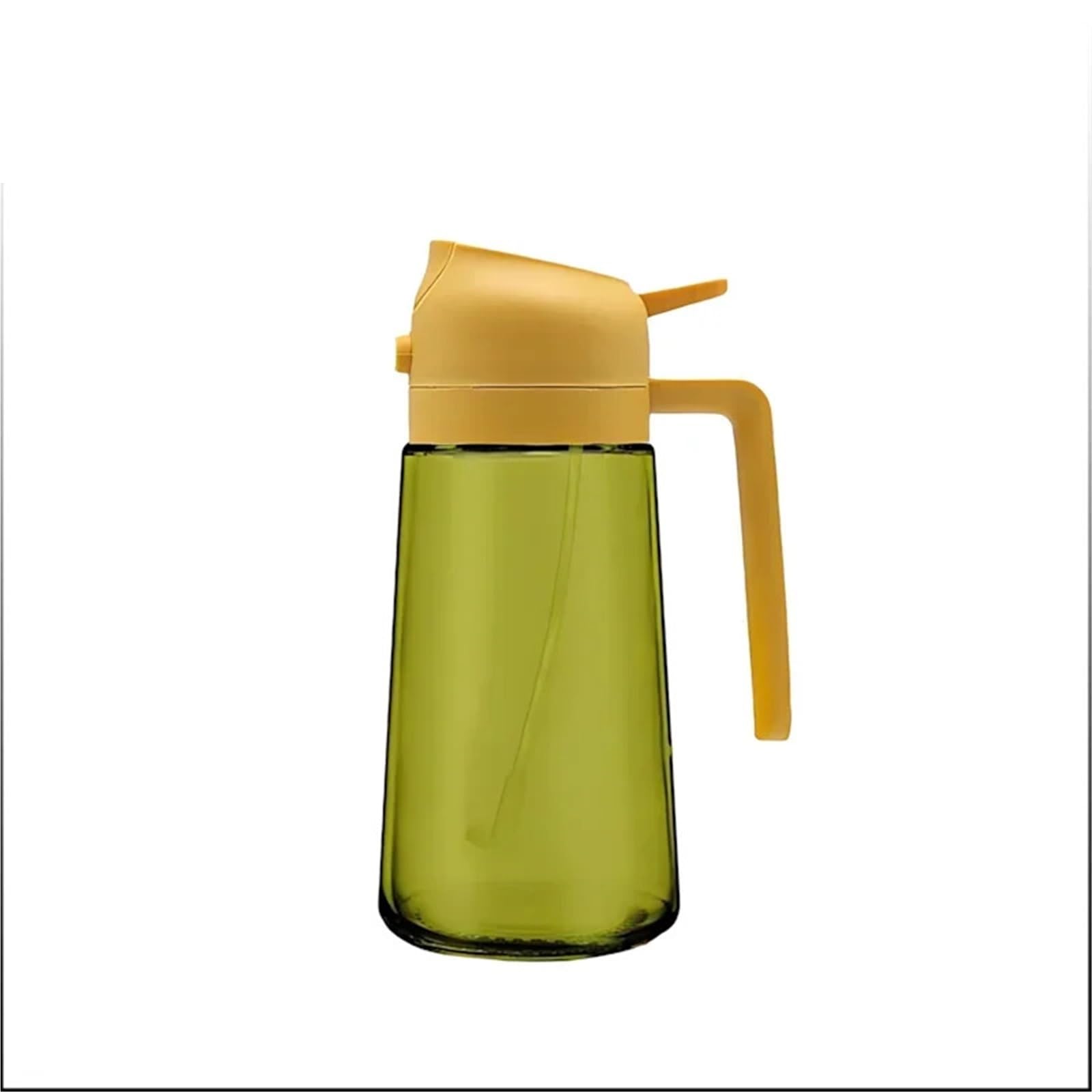 NGTFDCP Oil Dispenser, 2-in-1 Dark s Oil Sprayer Dispenser Black Lightproof For Cooking Salads And Barbecues Barbecue Tools for Air Fryer, Salad(Yellow)