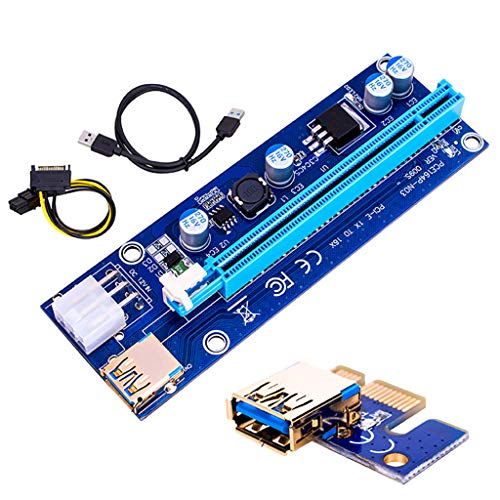 MOLKASIA PCIE 009 for Express 1X 8X 16x Extender Gold USB 009S GPU 6Pin Adapter Card 15pin for