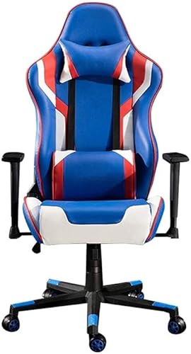 ROOMAN Desk Chairs with Wheels Game Gaming Chair Computer Chair Home Lift Office Seat Internet Cafe Anchor Sports Racing Chair (Color  Black) (Color