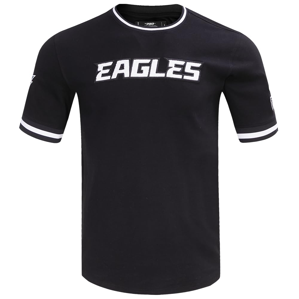 Pro Standard Mens NFL Philadelphia Eagles Classic Chenille Short Sleeve Tee Black S