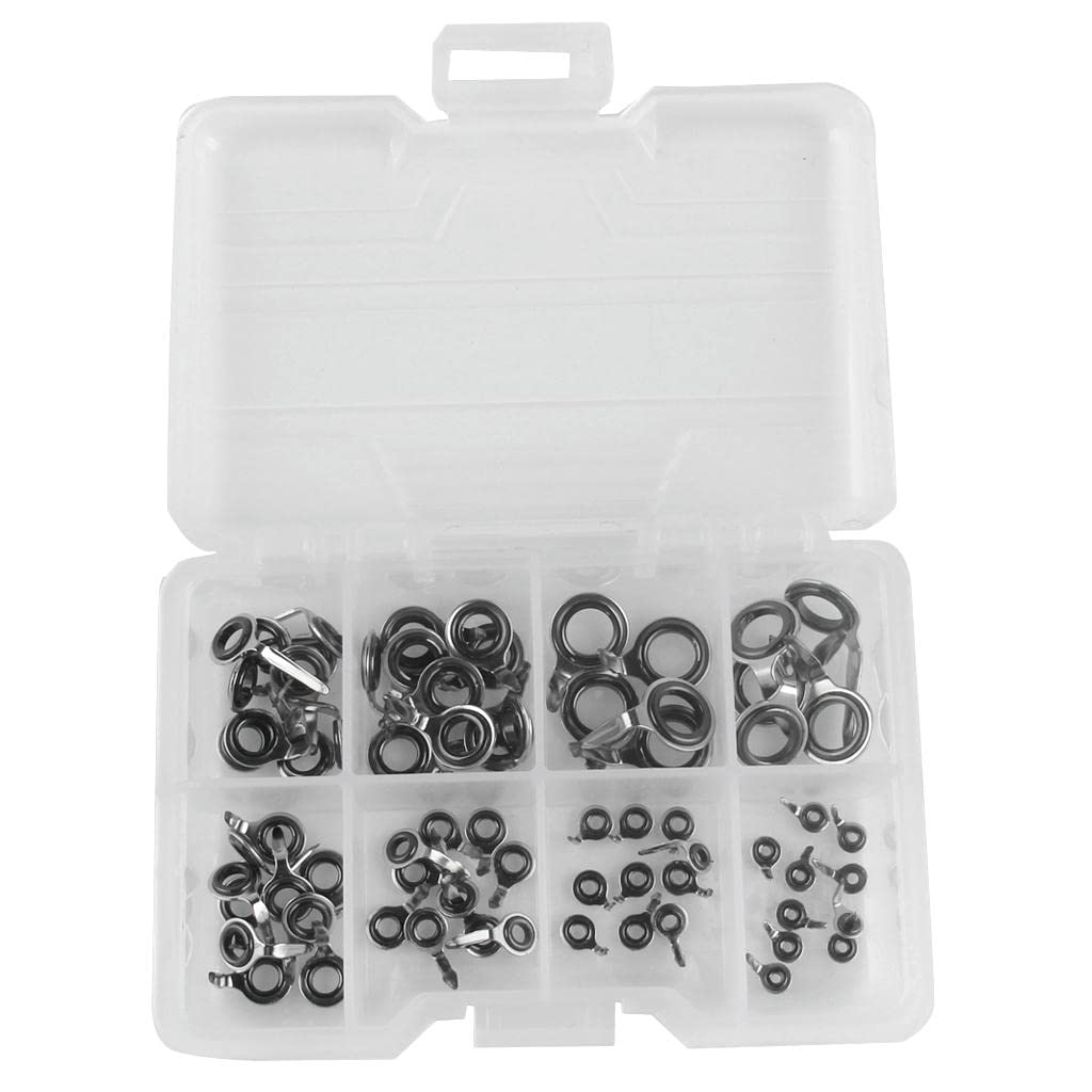 Enakshi® 70pcs Fishing Rod Guides Parts Single Leg Rod Eye Rings DIY Rod Repair Kit for Reservoir Pond River Ocean Boat Fishing-image-39