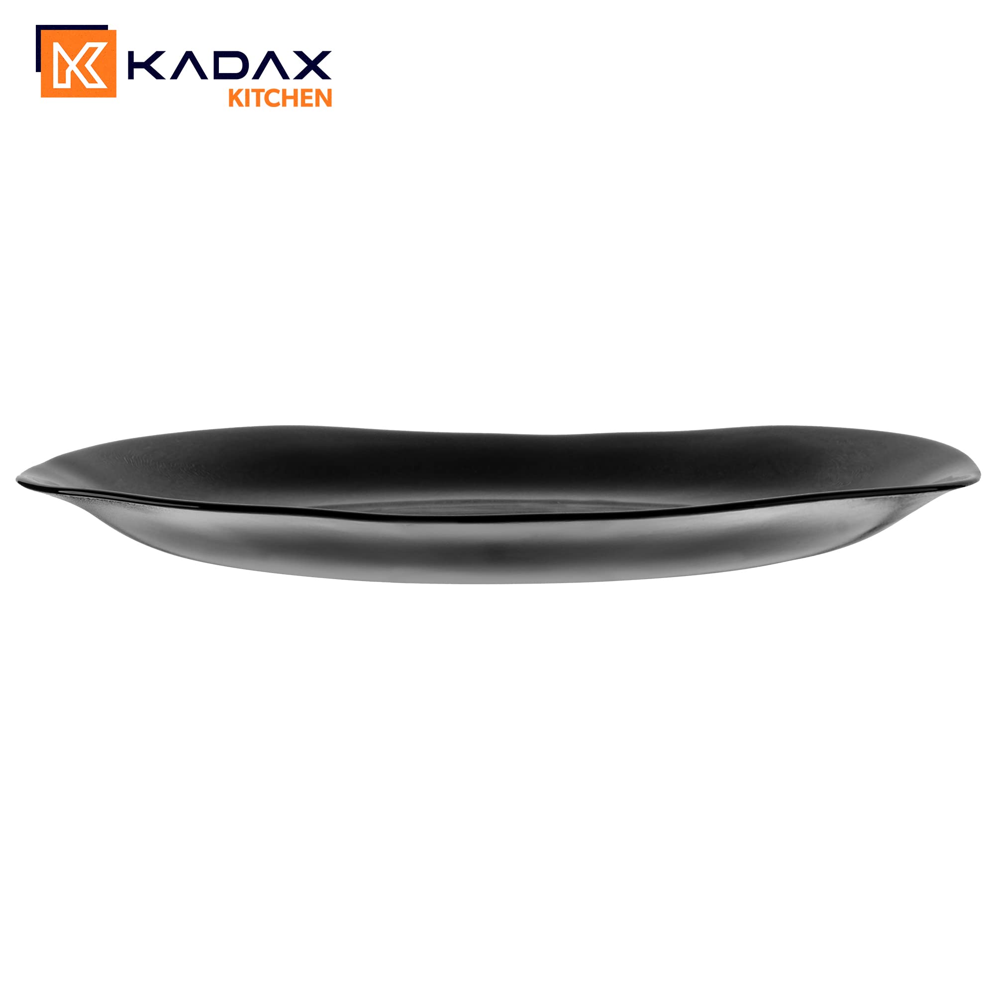 KADAX Set di stoviglie per 6 persone, 18 pezzi, servizio da tavola con piatto fondo, piatto da dessert e piatti piani, stoviglie, set di piatti (nero)