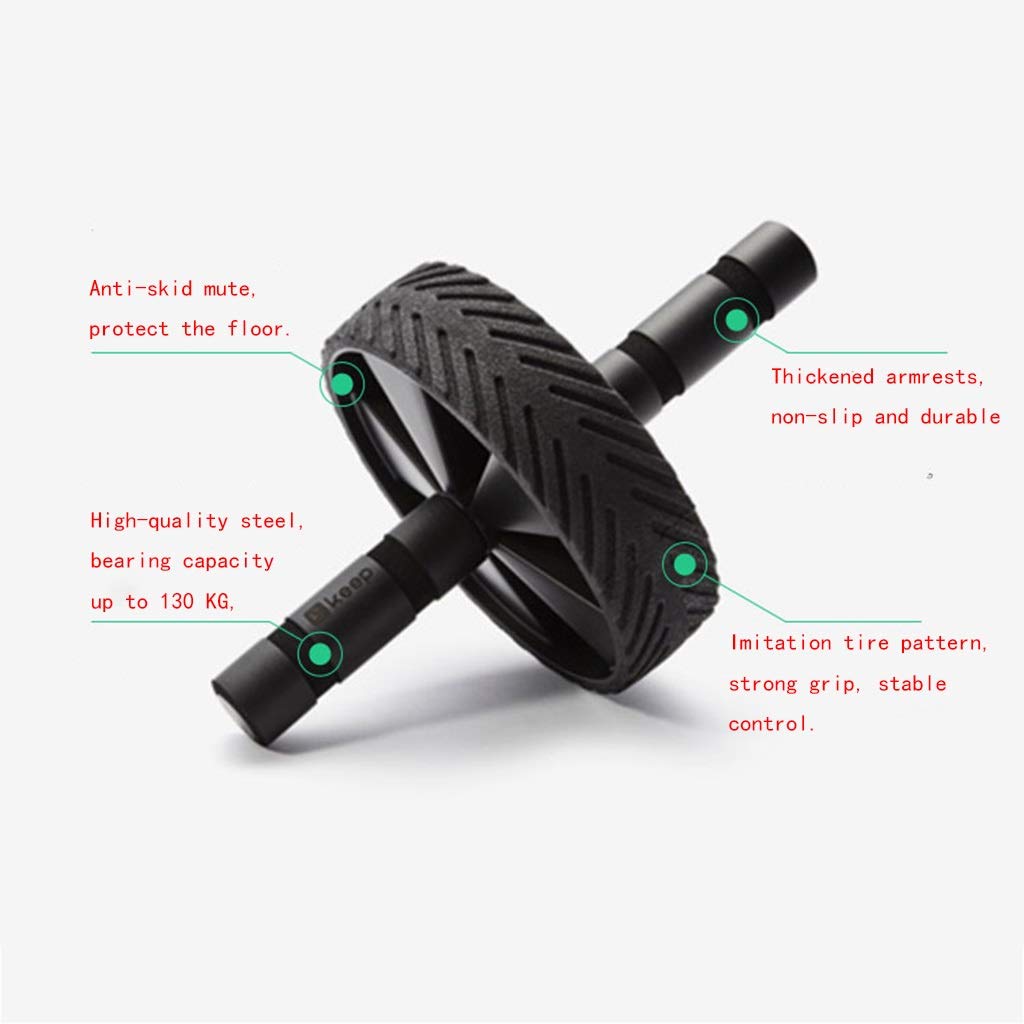 Ab Wheel Abdominal Wheel Home Beginner Fitness Equipment Suitable for Abdominal Exercise to Maintain Body Shape Black Ab Roller (Black 3)