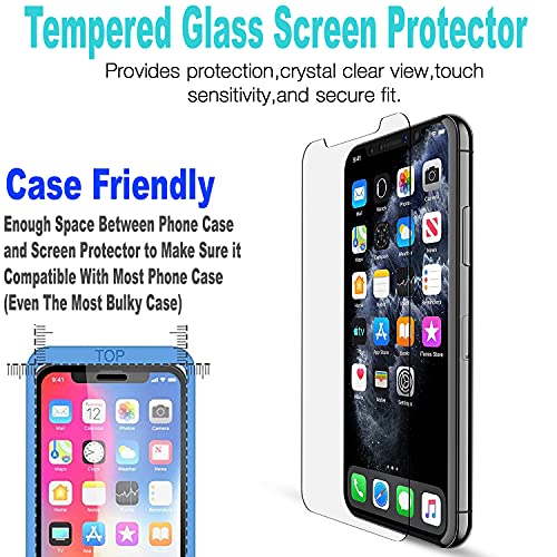 Starshop Iphone 11 Pro Max Cases, With [Tempered Glass Screen Protector Included] Pu Leather Wallet Phone Cover With Pocket Credit Card Slots And Foldable Kickstand Magnet Closure -Dark #TOP7