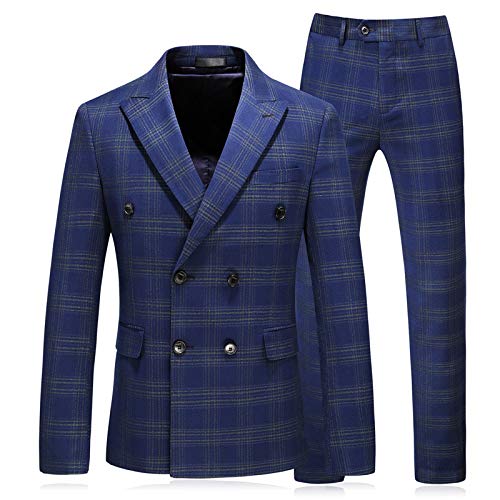 Costume 3 pièces homme à carreaux coupe tailleur haut de gamme et finitions premium