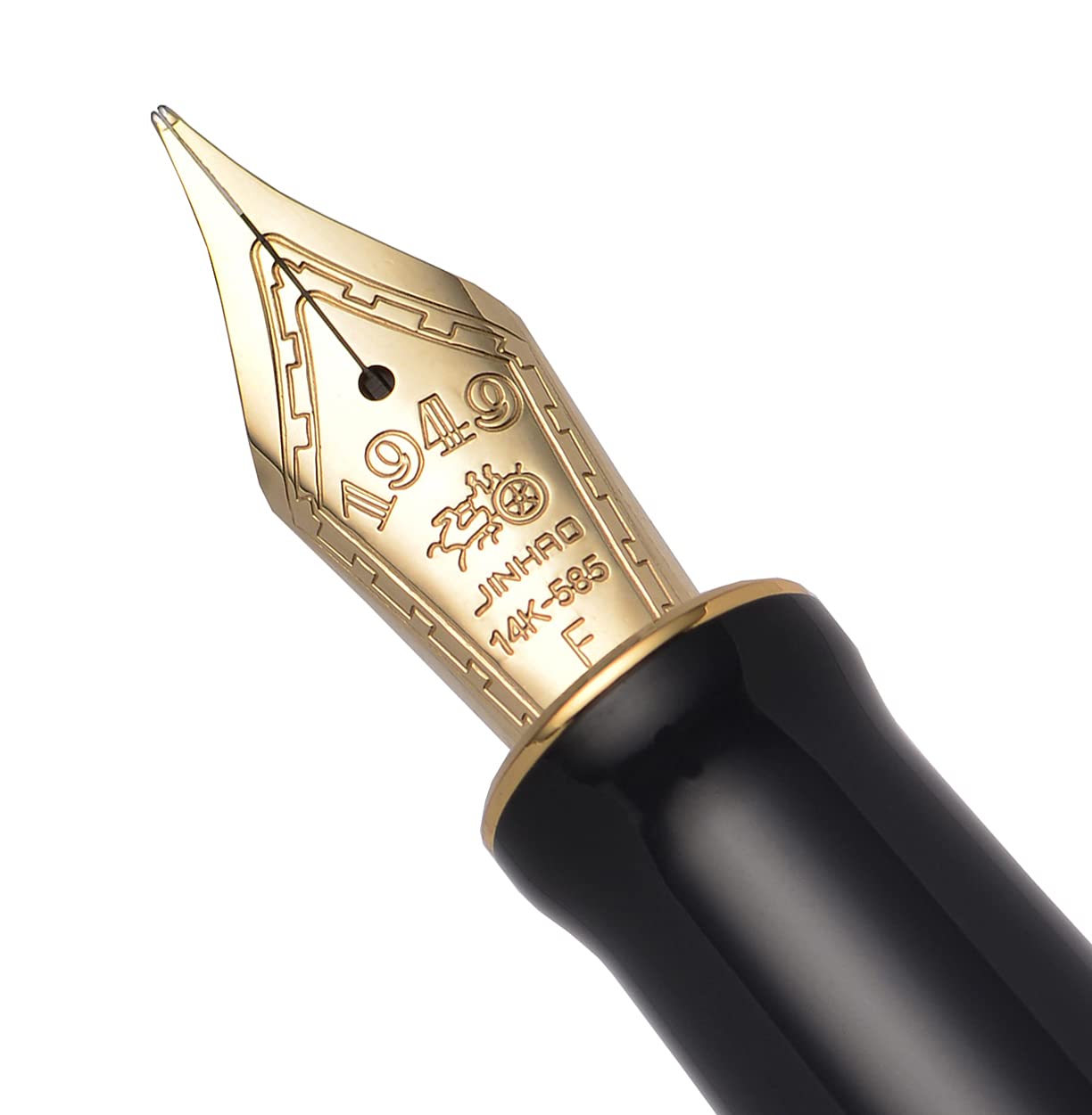 Amazon | Jinhao 100 万年筆 14K ゴールド ファイン ペン先、ホワイト