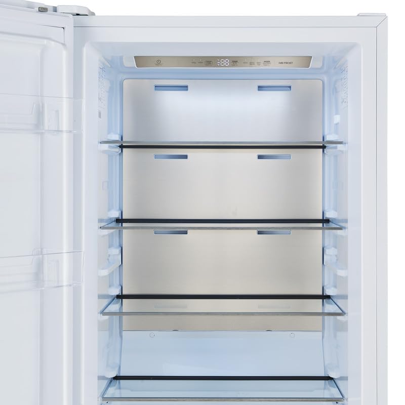 Forno Maderno 28" Convertible Upright Freezer/Refrigerator, 13.6 Cu.Ft., Energy Efficient Storage With Both Stainles Steel And Antique Brass Handle, Left Swing Door - White on Fridge.com - View 3