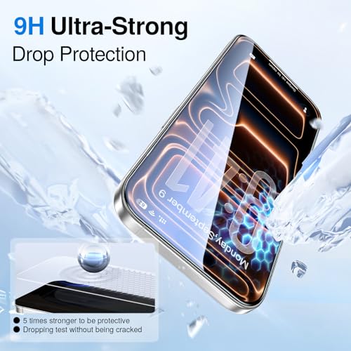 Image of SMARTDEVIL (2+2 Pack HD Clear Screen Protector for iPhone 17 Pro Max with 2 Camera Lens Protectors, 9H Tempered Glass, Shatter-Resistant, SmartPull Dust & Bubble-Free Install Frame, Case-Friendly