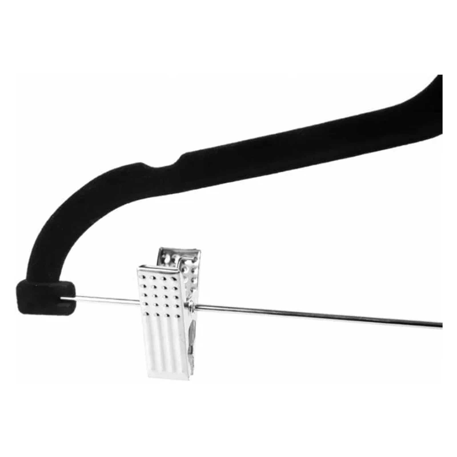 Paquete de 30 perchas de terciopelo con clips, para pantalones, faldas y trajes, antideslizantes, para vestidos, blusas y pantalones