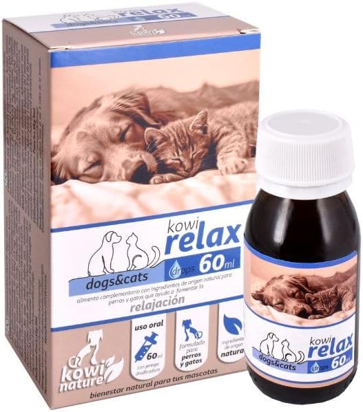 KOWI Relax Drops Relajante para Perros y Gatos. con L-Triptófano,...