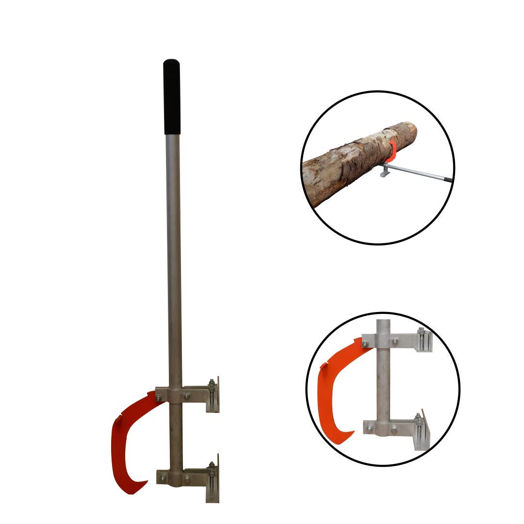 Forest Master Gato elevador de troncos de madera con gancho de aluminio y acero fuerte