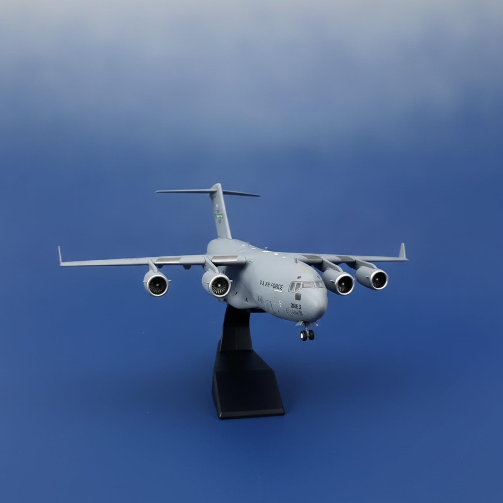 kowaku Modello di Aereo con Supporto da Collezione Modello di Aereo in Fedele Riproduzione in per Ufficio, C-17 Globemaster III USAF 0063