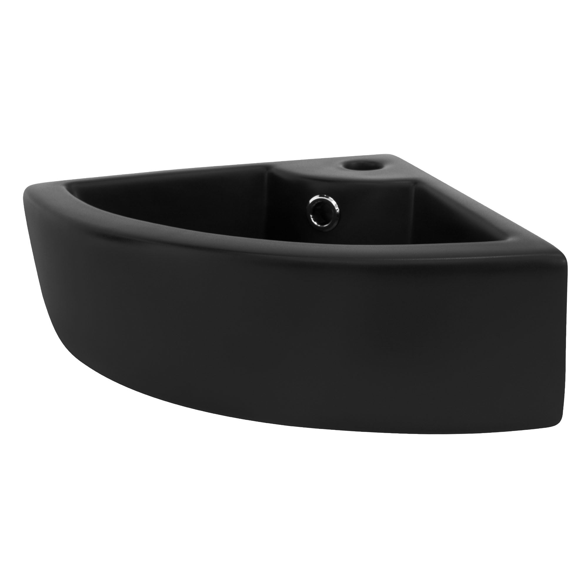 ML-Design Lavabo de Cerámica Negro Mate Redondo Ø 280 x 150 mm Con Agujero De Desagüe Lavamanos Moderno De Encimera Sobremesa De Superficie Pila Para Baño Aseo Fregadero Diseño Minimalista — view 40