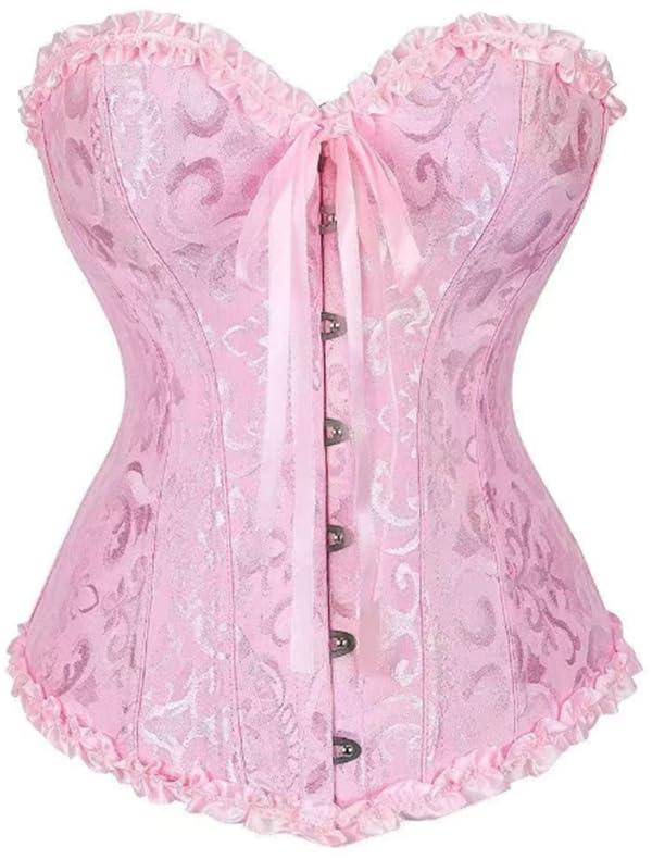 JoyPeak Corset Tops for Women,Lace Bustier Corset Lingerie top,Renaissance Overbust Corset Push Up Bodysuit