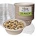 [25 Pack] 16 oz Compostable Paper Bowls with Lids Heavy-Duty Disposable Bowls, Eco-Friendly Natural Bagasse Unbleached, Hot or Cold Use, 100% Biodegradable Soup Bowls Sugarcane