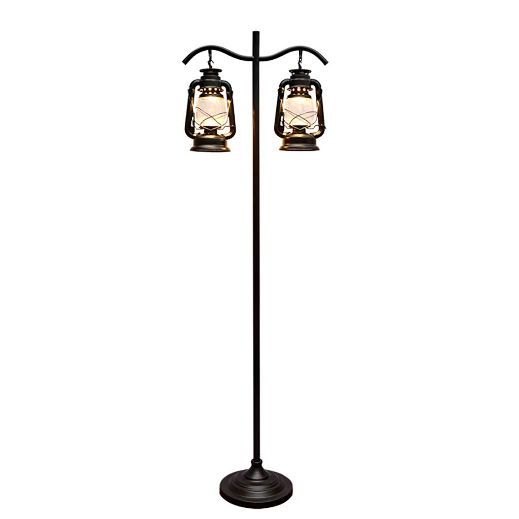 Buy kiss me] Floor lamp, Retro Nostalgic DoubleHeaded Black Kerosene