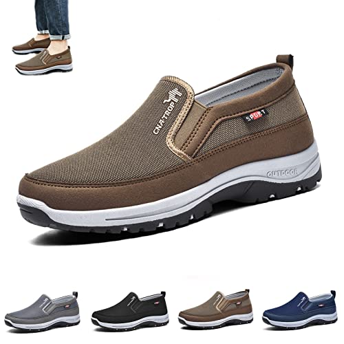 Plimsolls de viaje ortopédicos transpirables, zapatos ortopédicos for hombres CNA Trop, zapatos de barco informales cómodos antideslizantes ligeros for caminar ( Color : marrón , Size : 42 EU )