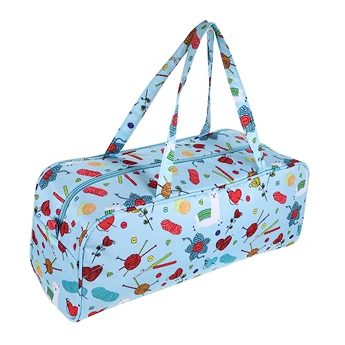 PLAFOPE bolsa de almacenamiento de lana bolsa de almacenamiento de hilo bolso de hombro bolsa para labores de tejer bolsa de tejer bolsa aire libre bolsa de agujas de tejer tela oxford