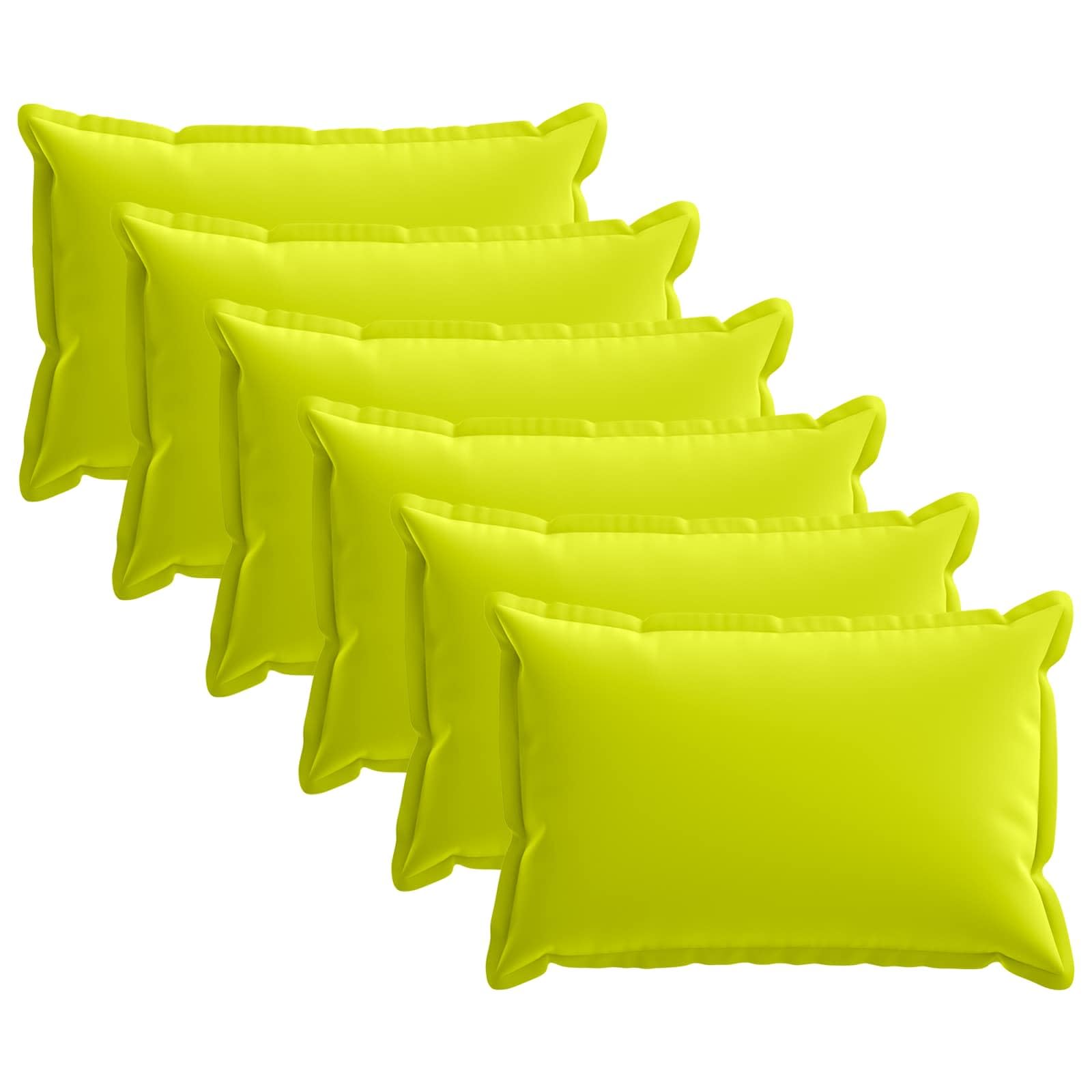 vidaXL Cushion Cover 6 pcs HOUTEN Bright Green 50 x 70 cm Polyester