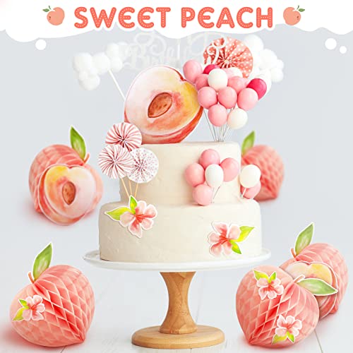 9 Pcs Peach Birthday Party Decorations Peach Honeycomb Centerpieces Table Decorations For Girls Birthday Party Baby Show Wedding Supplies #TOP1