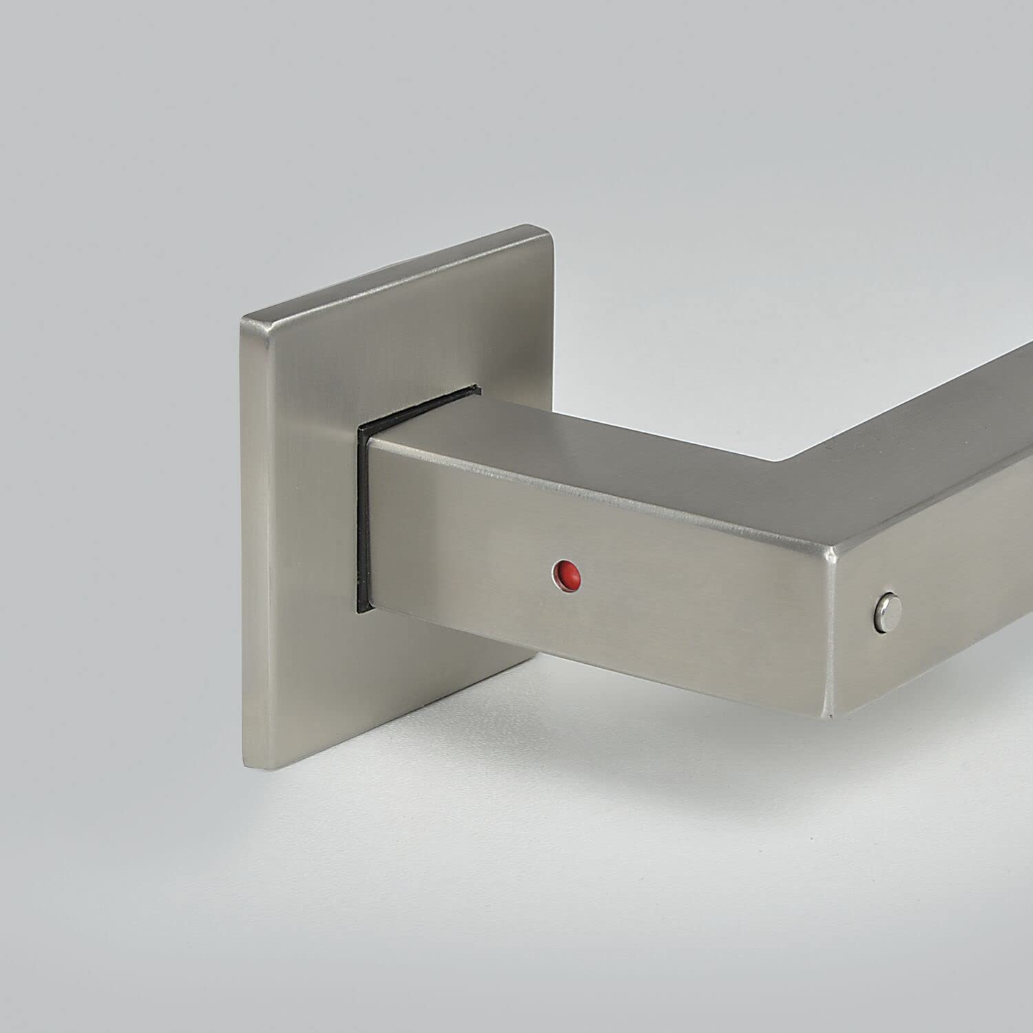 MARCHESI Square Door Handle Pair Lockable Door Thickness 50-57 mm Matte Stainless Steel, Black - Image 4