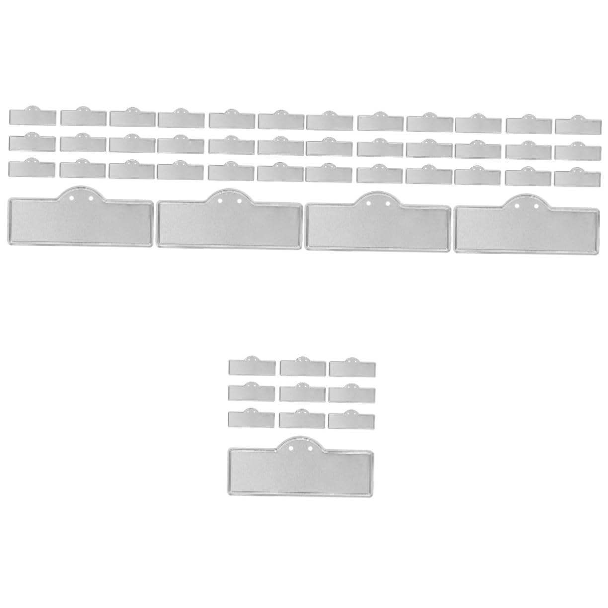 VANZACK 5 Sätze Pflanzenzeichen Kräutermarker Für Den Garten Im Freien Schild Pflanzenmarkierungen Etiketten Für Gartenpflanzen Garten-tags Gartenmarkierungen Aluminium Silber 10 Stück * 5