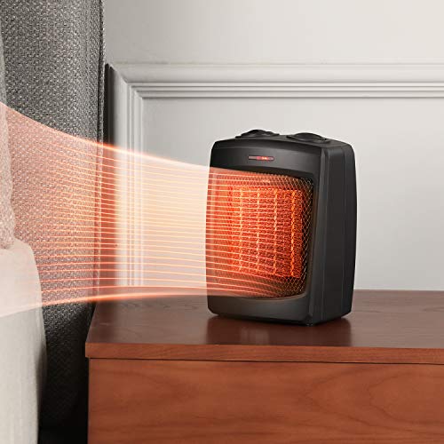 Andily Small Ceramic Space Heater Electric Portable Heater Fan For Home Dorm Office Desktop And Kitchen With Adjustable Thermostat,Etl Listed For Safe Use #TOP6