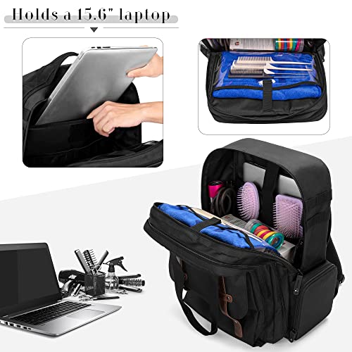 BAFASO Friseurtasche Rucksack, Friseur Scherentasche für Friseurwerkzeuge und Zubehör, Professionelle Werkzeugtasche für Friseure（Nicht enthalten andere Friseurwerkzeuge, Schwarz