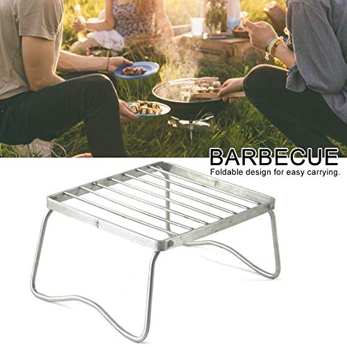 cuckoo-X Parrilla De Camping Portátil Mini Parrilla De Acero Inoxidable Campfire Parrilla De Barbacoa De Gas De Carbón Para Mochilero, Senderismo, Picnics, Pesca, 2 Tamaños trustworthy