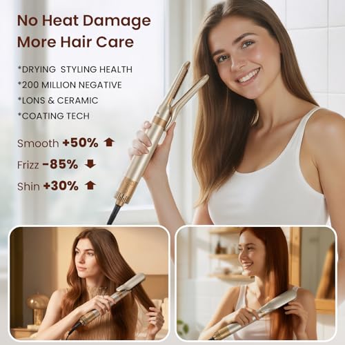 MESCOMB 6 in 1 Hair Dryer and Straightener, Hot Air Styler Wrap - Fast Drying, 1400W Air Dryer with Straightener, Frizz-Free Blowout Brush for Smoothing & Curling, Volumizing by MESCOMB - Image 3