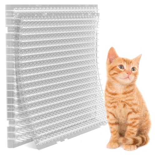 Tappetino Repellente per Gatti, Tappetino Anti Gatto 10 Pezzi | Repellente Naturale per Interni/Esterni | Protezione Giardino, Balconi e Aiuole | Eco-Sicuro, Resistente All'Acqua (10, Trasparente)