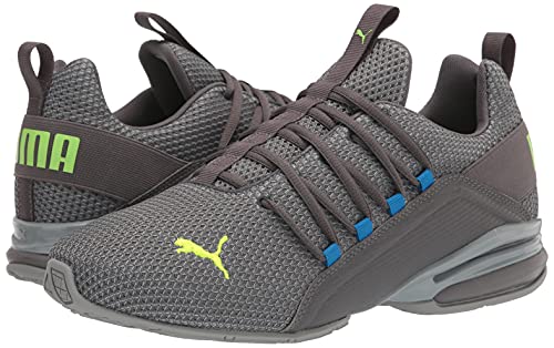 Image of PUMA Mens Axelion Castlerock-Green Glare 13 Medium