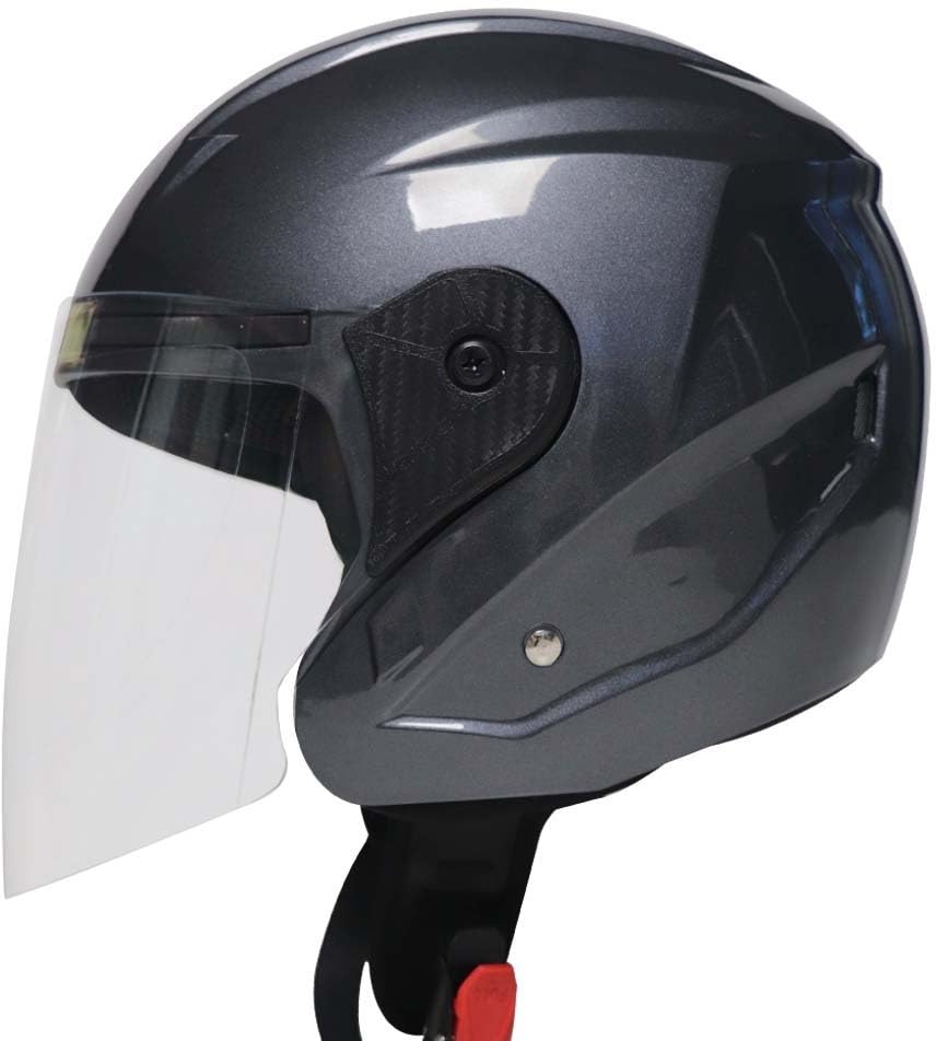 I Qube ISI Certified Smooth Gloss Finish Open Face Helmet for Women with Clear Visor