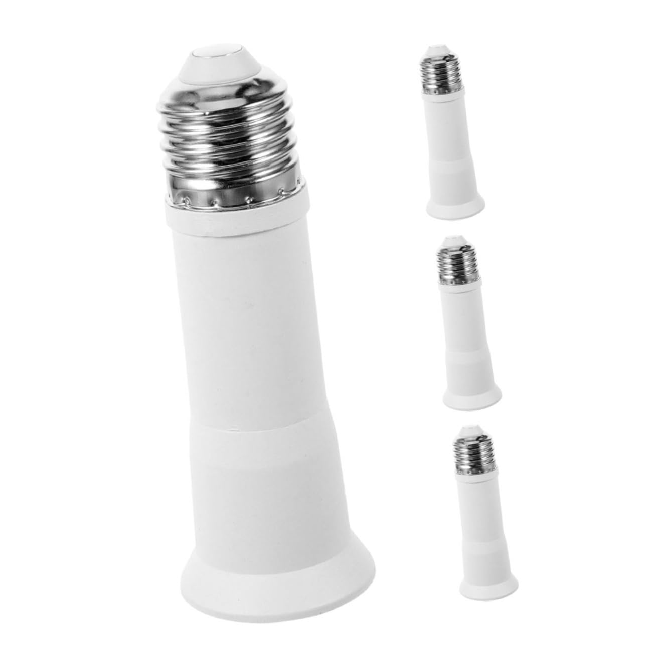 Garneck 5 Set Adattatore Per Lampada Estensore Della Presa Estensione Presa Luce Forniture Di Lampade Estensione Della Lampadina Base Leggera Portalampada Estensore Pc Bianca 4 Pezzi * 5