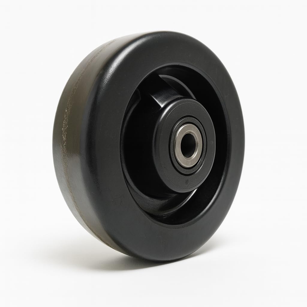 5"" x2 Phenolic Caster Wheel with Roller Bearing & Free 1/2"" Bushing, Support 1,000 lbs, Perfect for Industrial & Institutional Industries, DYI Projects (2)