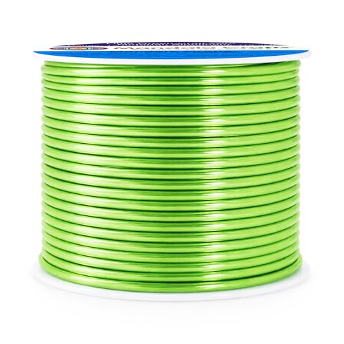 Image of Mandala Crafts 12 Gauge Lime Green Anodized Aluminum Craft Wire, 60 FT | Colored, Flexible, Bendable, for Bonsai, Armature, Sculpting, Wire Wrapping, Jewelry Making, Weather & Tarnish Resistant